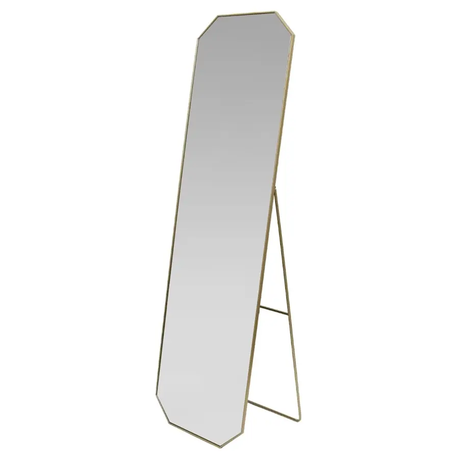 Willow & Silk Full Size Gold Cheval Floor Mirror With Stand 165cm