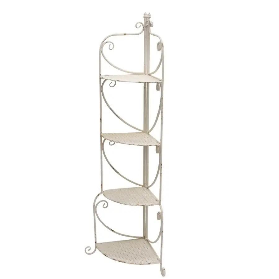 Willow & Silk Metal 132cm 4-Shelf Plant/Flowers Corner Shelf/Organiser