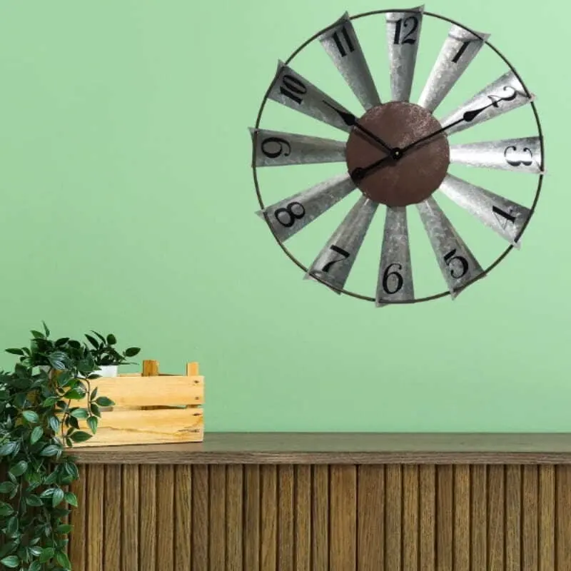 Willow & Silk 60 cm Windmill Wall Clock