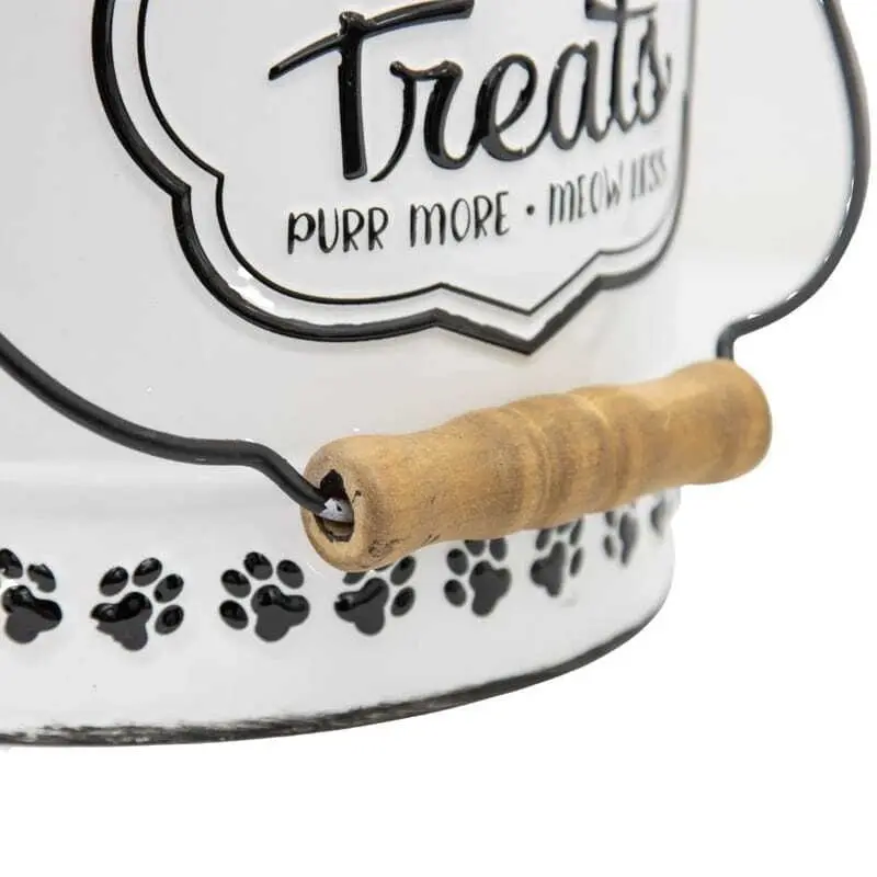 Willow & Silk Nested 27cm/22.5cm 'Happy Cat Treats' Set of 2 Tins w/ Lids