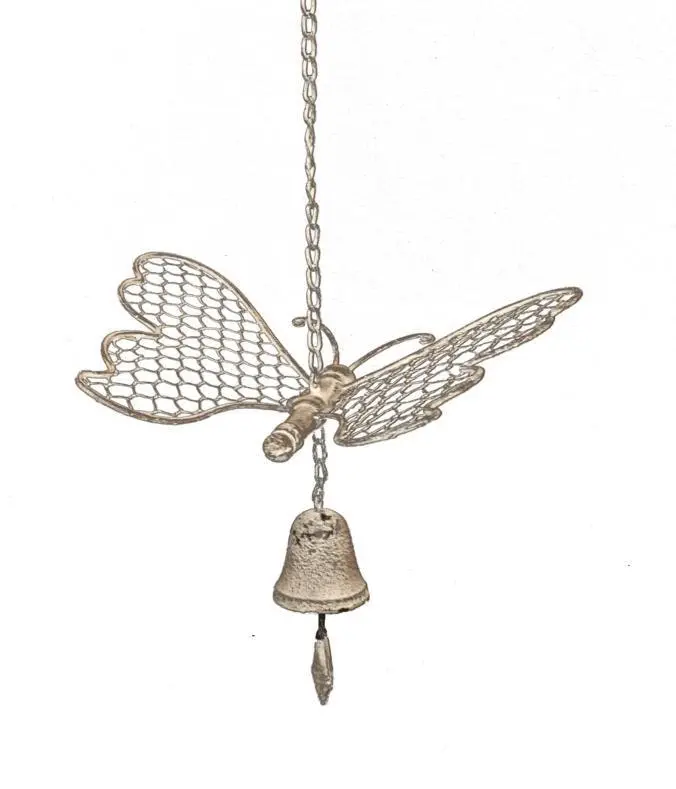 Willow & Silk Metal 69cm Hanging Butterfly Garden Bell Decor