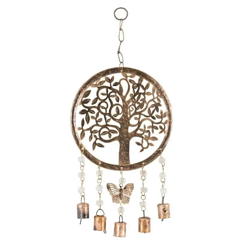 Willow & Silk Handmade Tree of Life w/Beads Butterfly & Bells