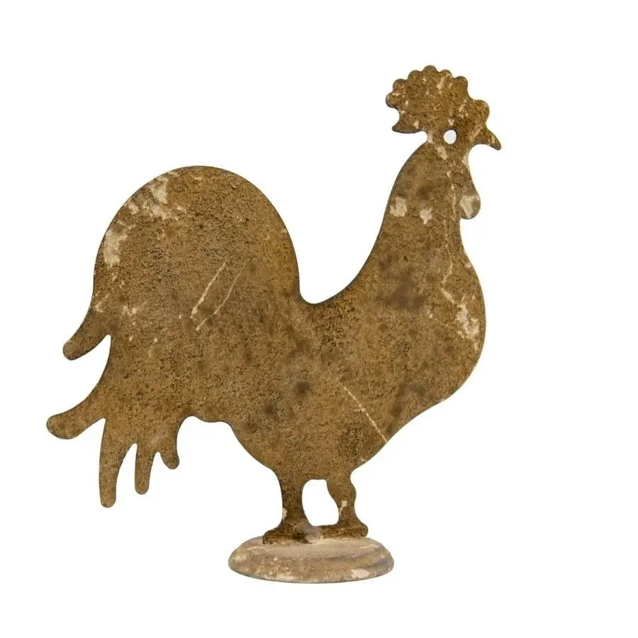 Willow & Silk Rusty 24.5cm Metal Chook Garden Figurine