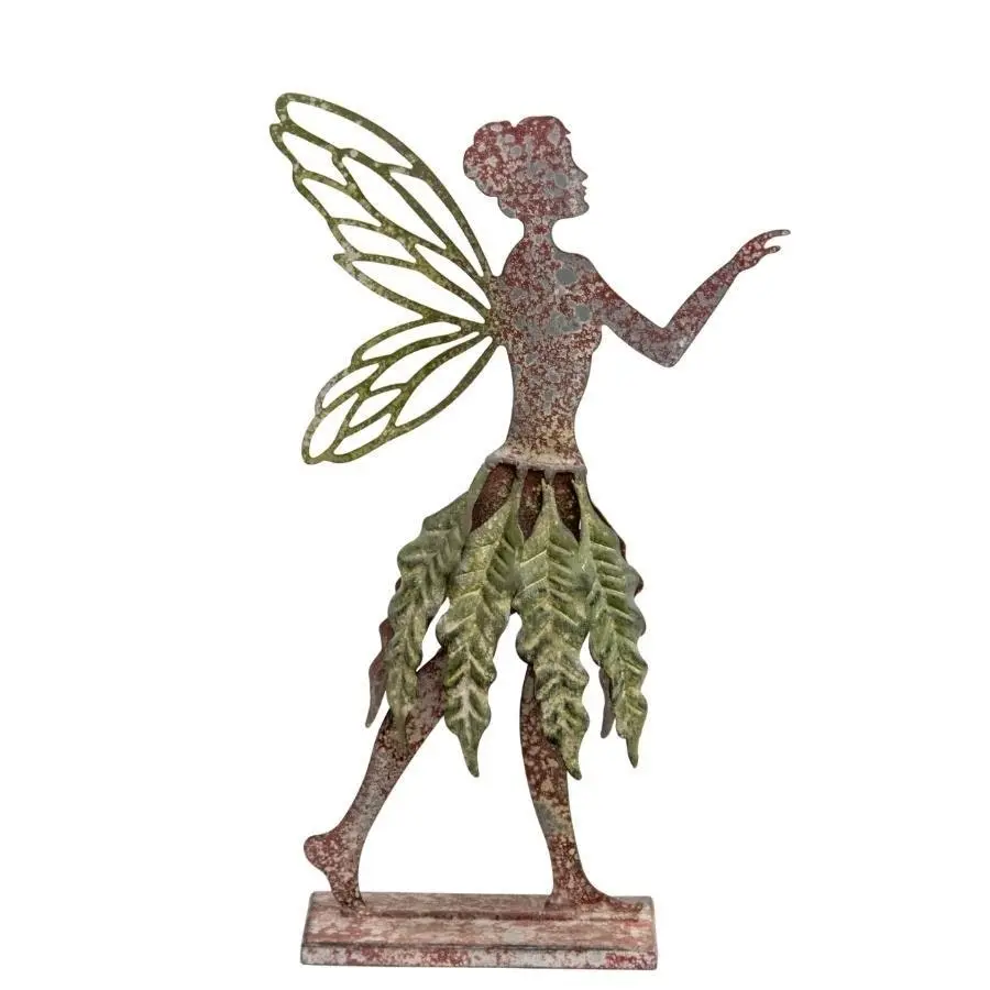 Willow & Silk Metal 39cm Fairy w/ Wings Garden Figurine