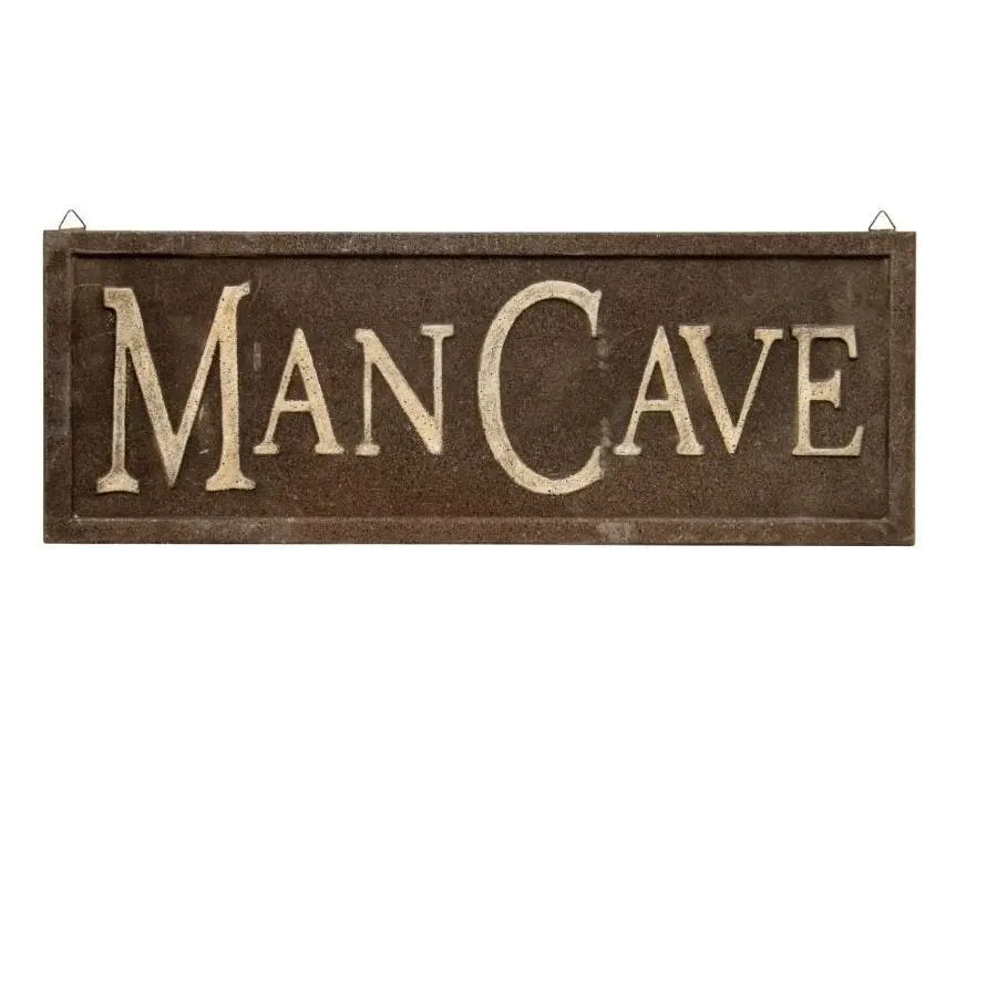 Willow & Silk 60cm Rust Plaque 'Man Cave' Sign Wall Art