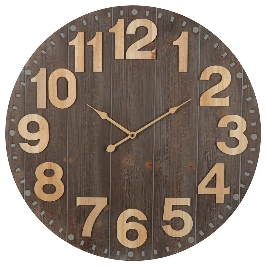 Willow & Silk Round 60cm Large Numerals Room/Hallway Wall Clock