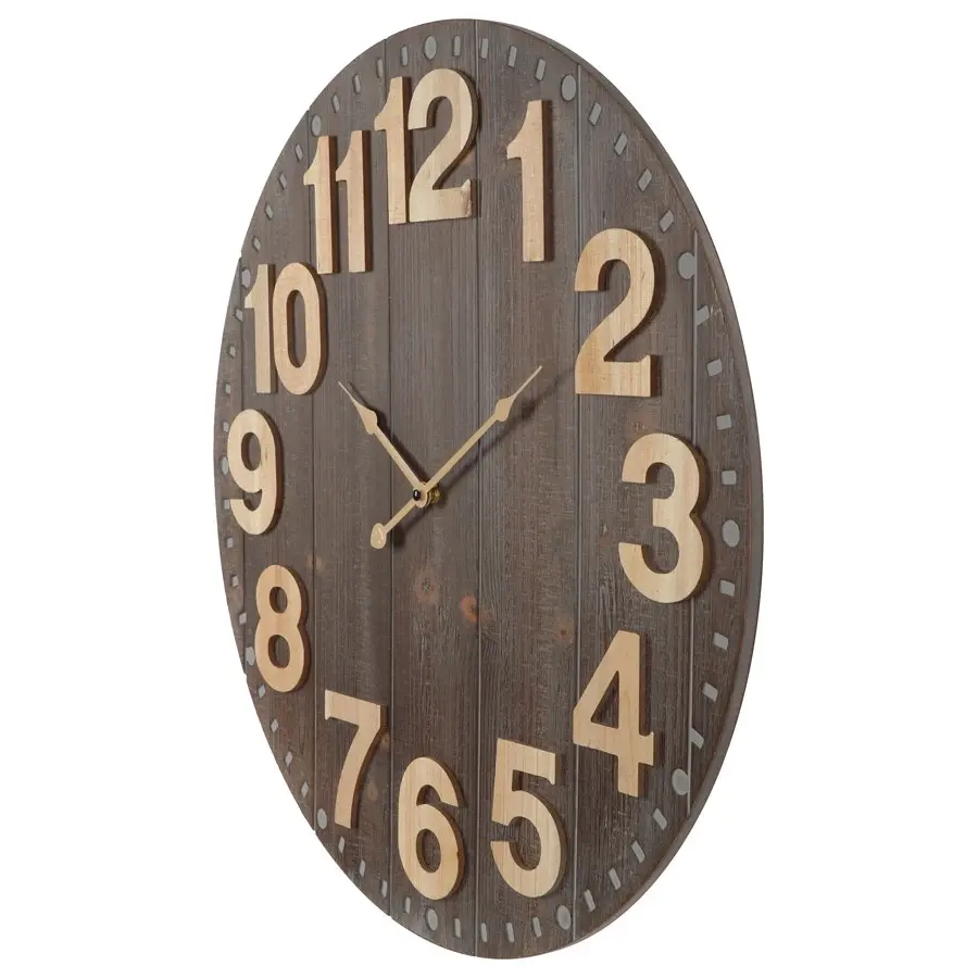 Willow & Silk Round 60cm Large Numerals Room/Hallway Wall Clock