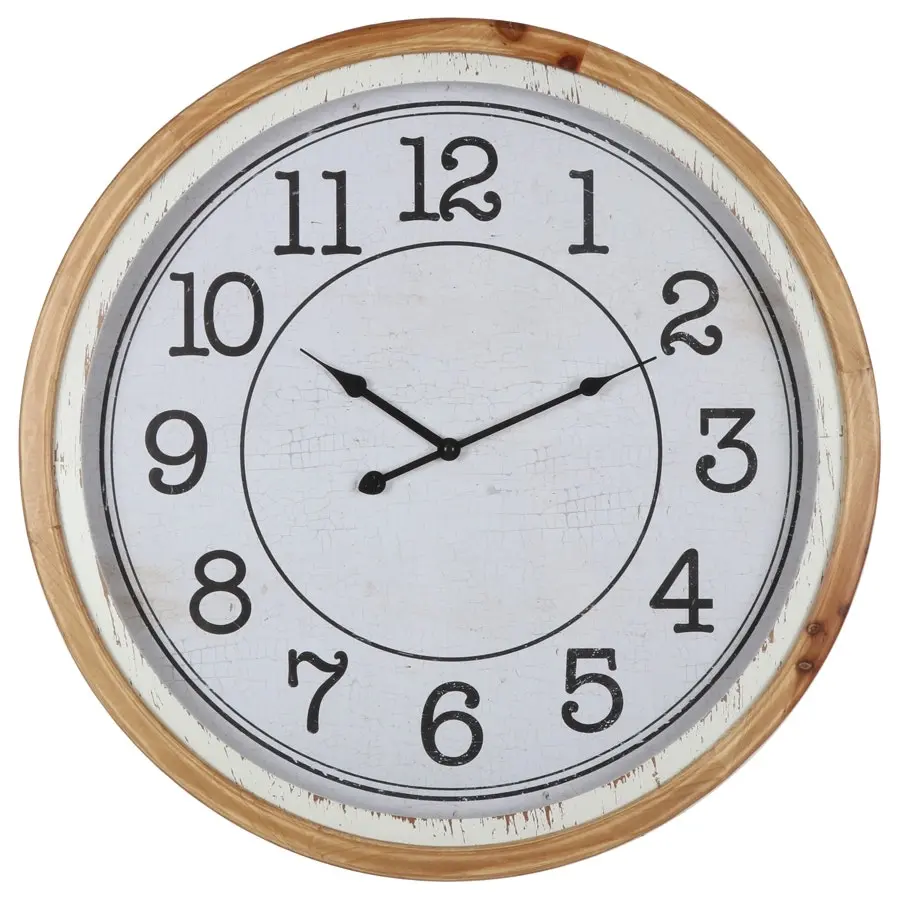 Willow & Silk Round 60cm White Nordic Front Wall Clock