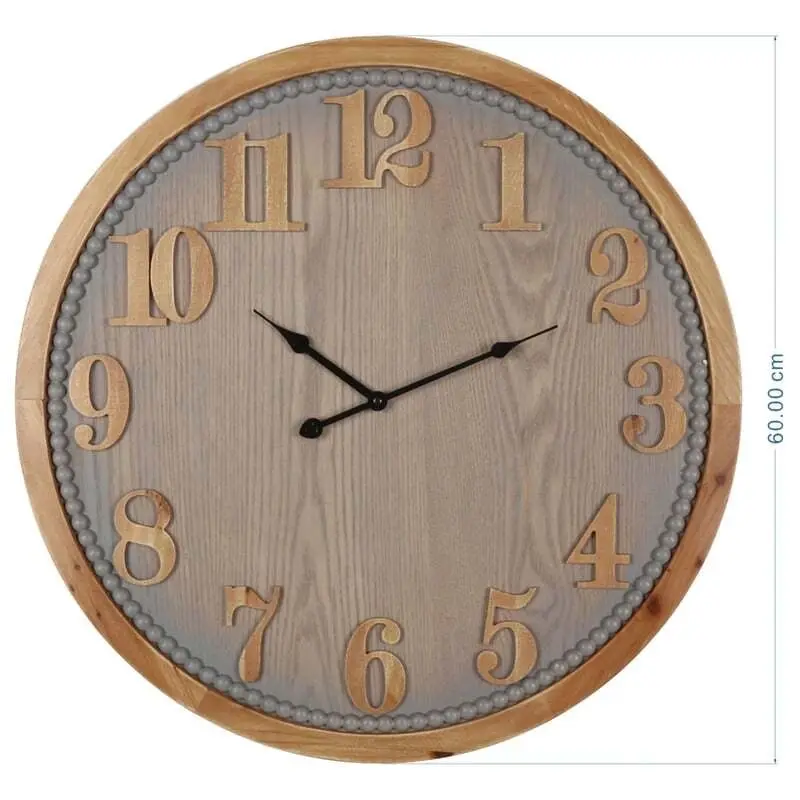 Willow & Silk Round 60cm Contemporary Grey Timber Wall Clock