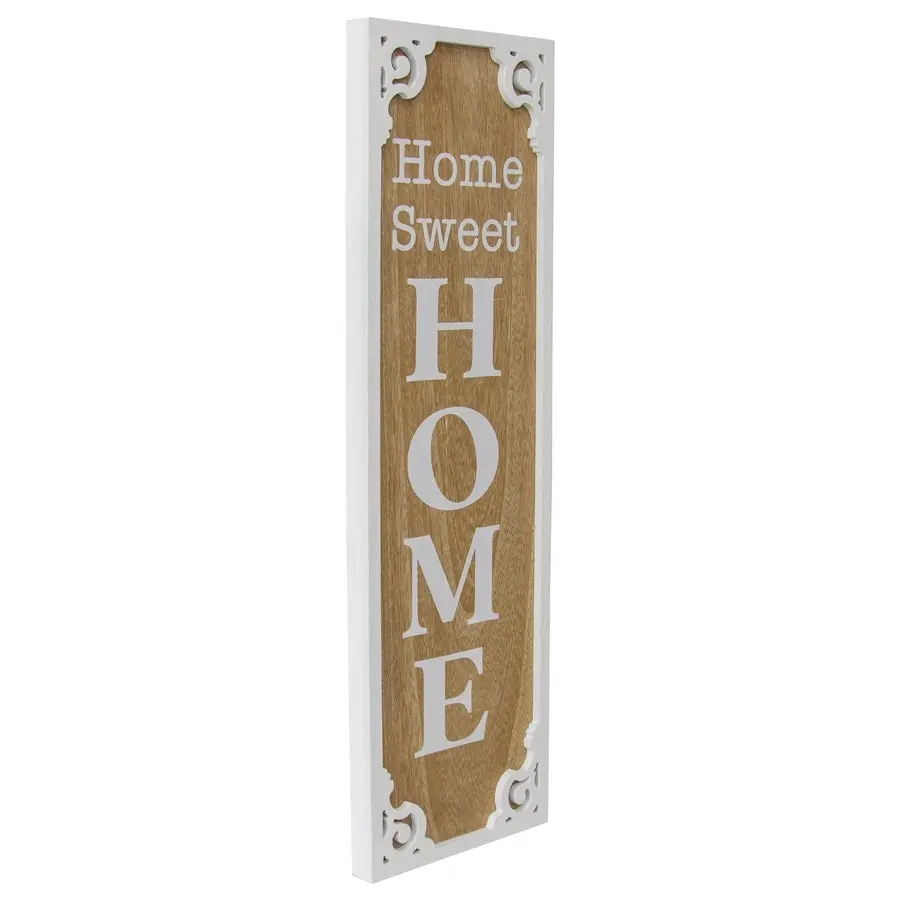 Willow & Silk Wooden 80cm 'Home Sweet Home' Plaque Sign Wall Art