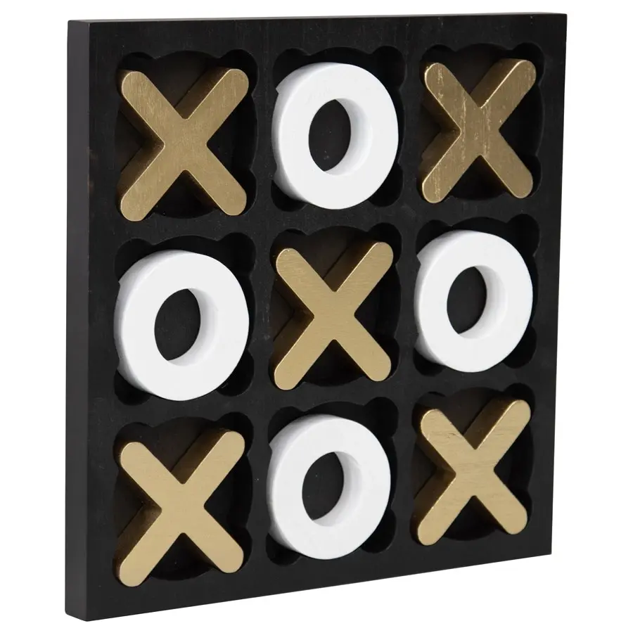 Willow & Silk Wooden 27cm Aura Noughts & Crosses Game Decor