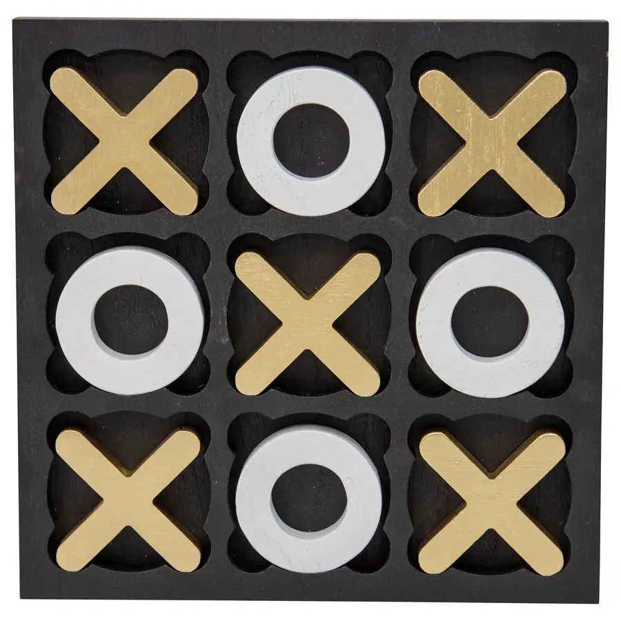 Willow & Silk Wooden 27cm Aura Noughts & Crosses Game Decor