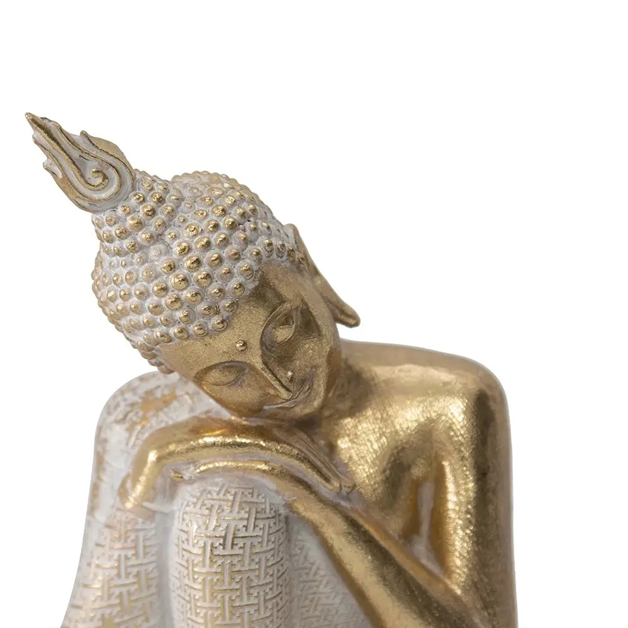 Willow & Silk Resin 21cm Seated Serenity Buddha Figurine/Statue