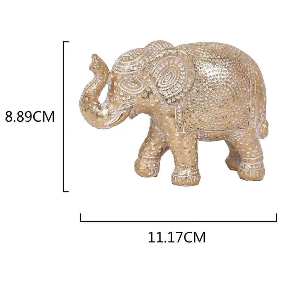 Willow & Silk Resin Crafted 11cm Elephant Figurine/Table Ornament