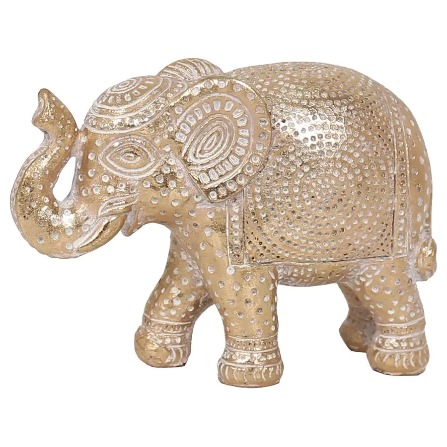 Willow & Silk Resin Crafted 11cm Elephant Figurine/Table Ornament