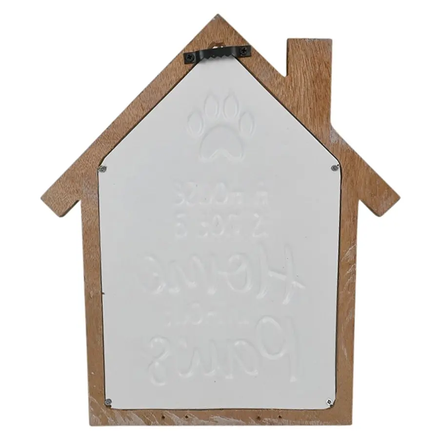 Willow & Silk Wooden 26cm "House is Not a Home Without Paws" Sign Wall Art