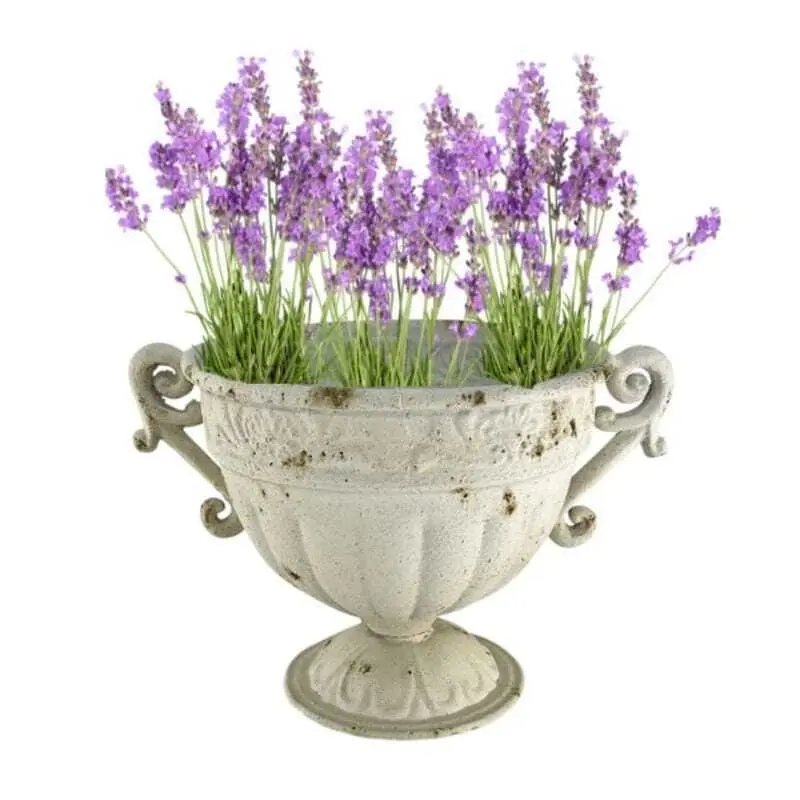 Willow & Silk Metal Pot 2-Handle Aged Fluted Urn