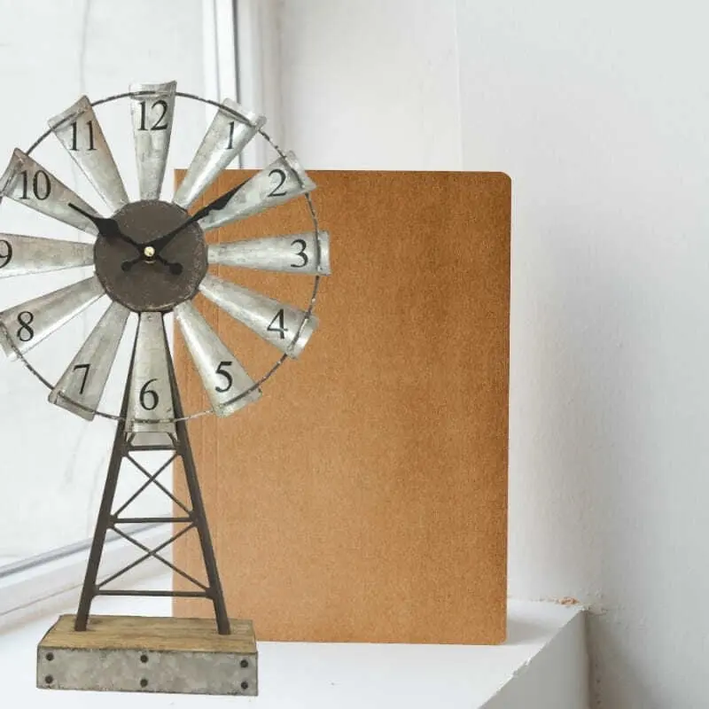 Willow & Silk Windmill Table Clock