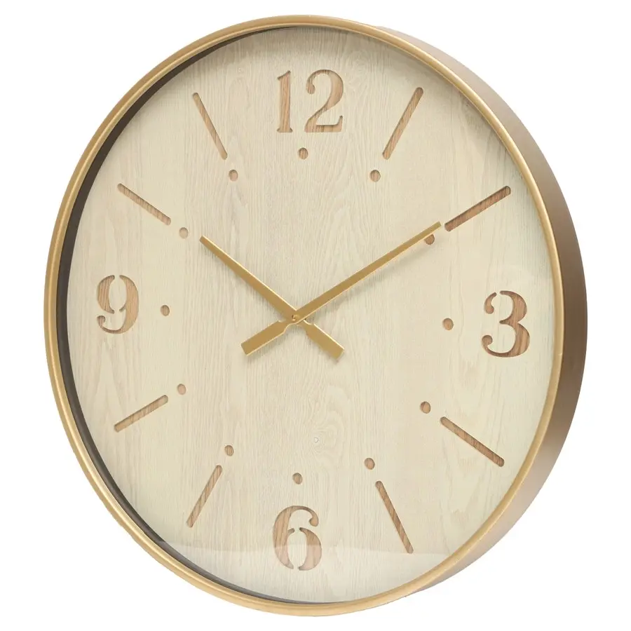 Willow & Silk Metal/MDF 60cm Aura Wall Clock w/ Glass Front