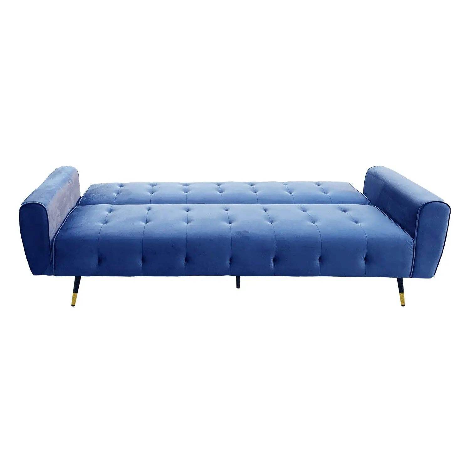 Ava Tufted Velvet Sofa Bed by Sarantino - Blue