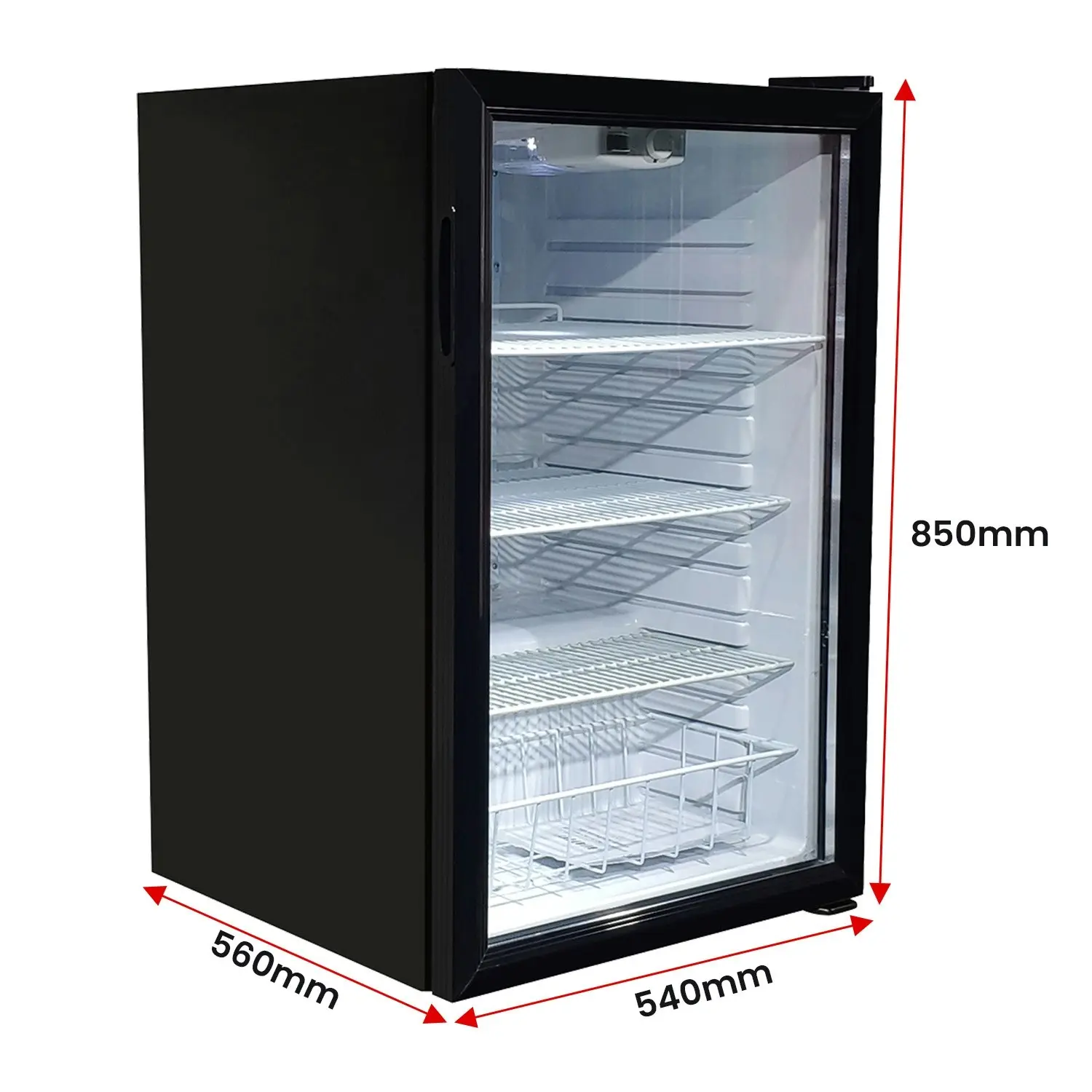 Kolner 130L Mini Bar Fridge Glass Door Beverage Cooler Drinks Refrigerator