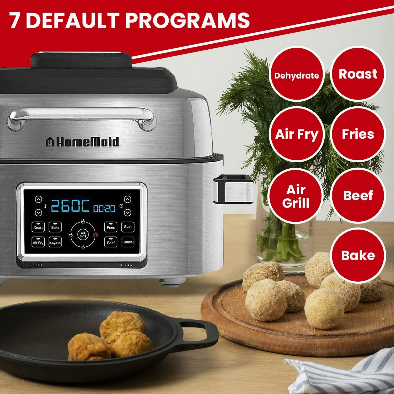 Homemaid Digital 6L Air Fryer and Grill