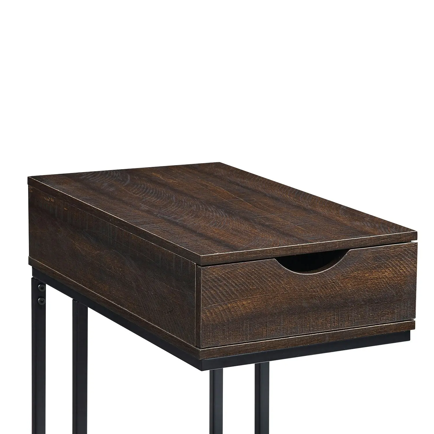 Sarantino C-Shaped Drawer Side Table