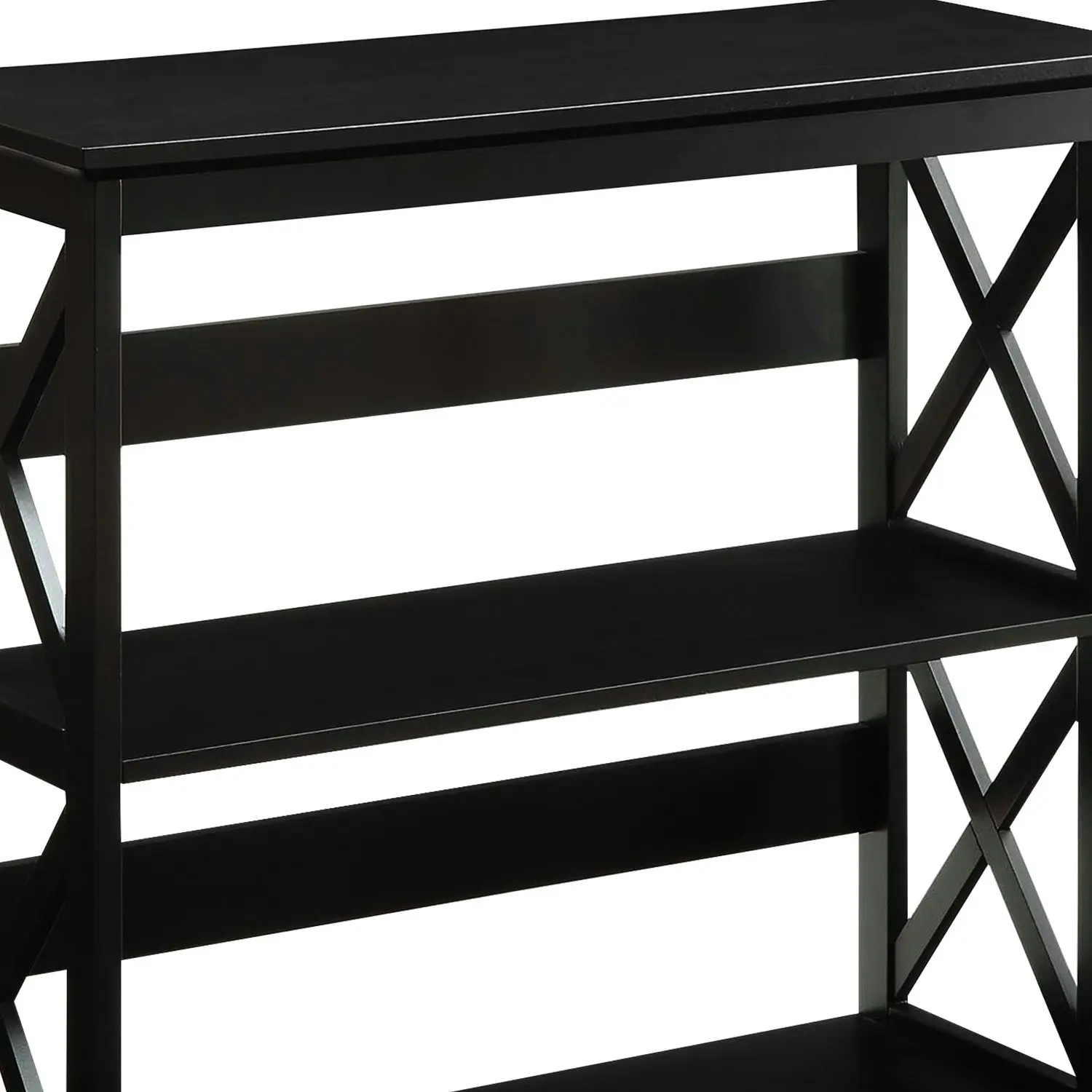 Sarantino Lucas 3-Tier Bookshelf - Black