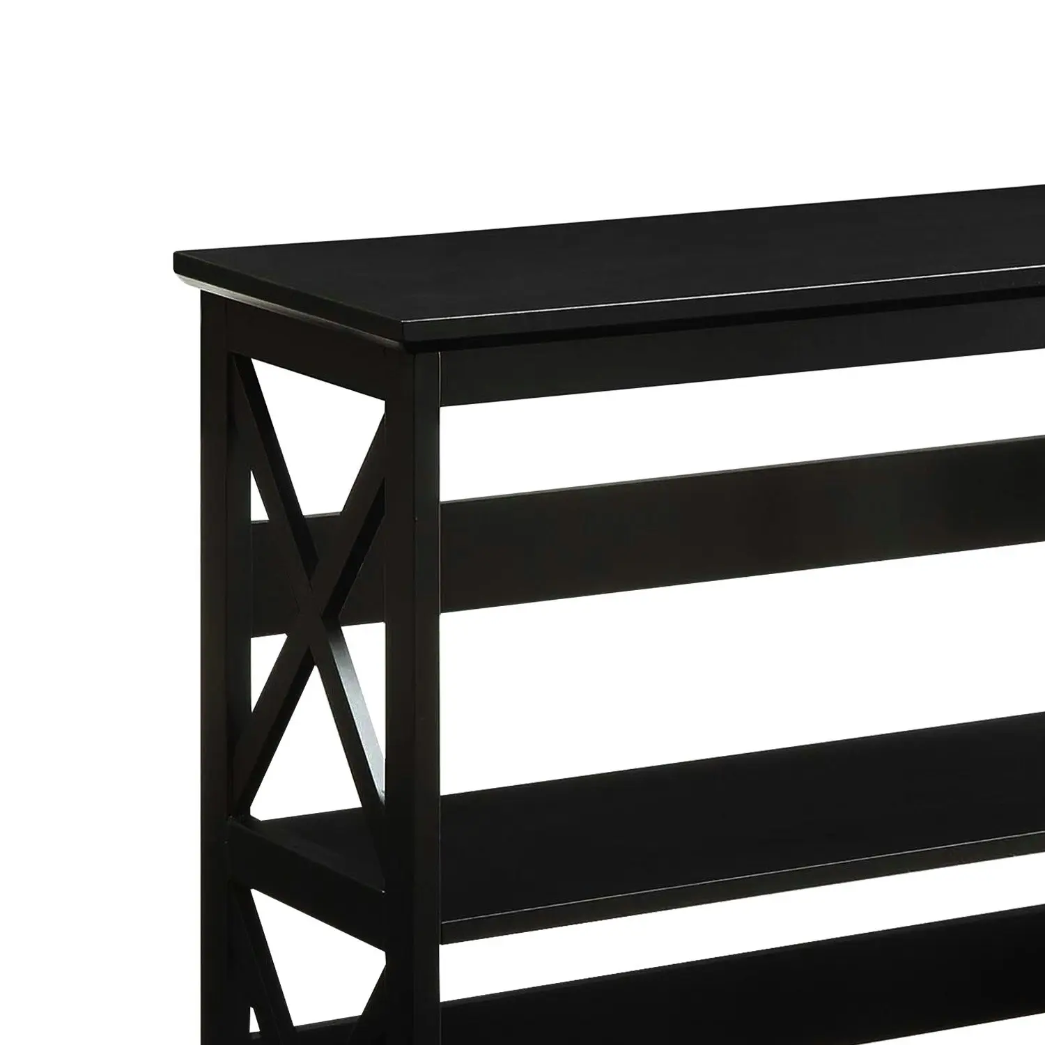 Sarantino Lucas 3-Tier Bookshelf - Black