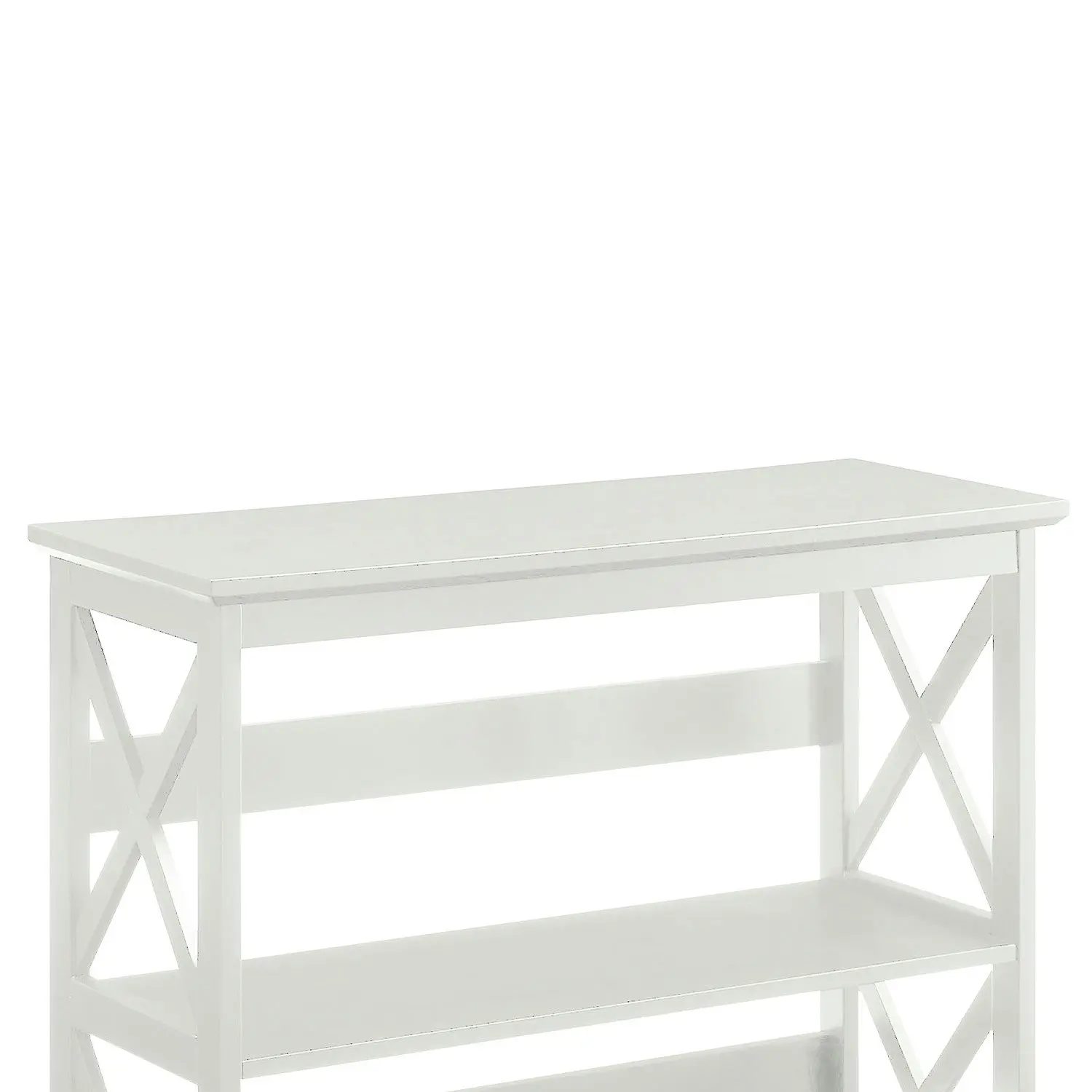 Sarantino Lucas 3-Tier Bookshelf Display Rack - White