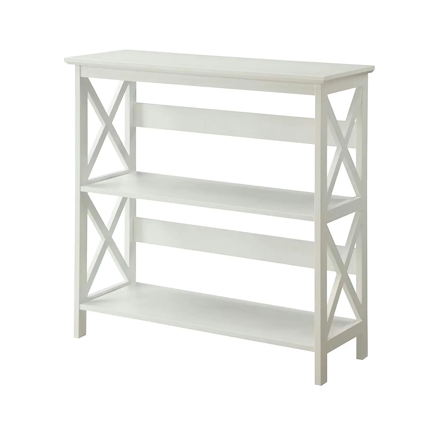 Sarantino Lucas 3-Tier Bookshelf Display Rack - White