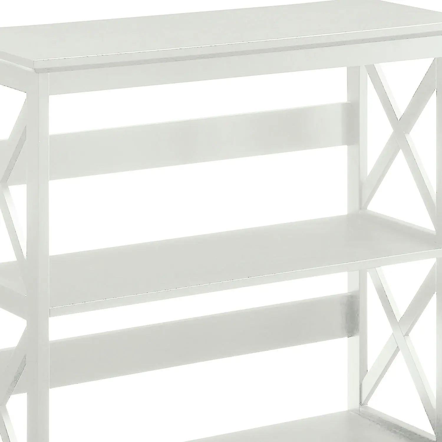 Sarantino Lucas 3-Tier Bookshelf Display Rack - White