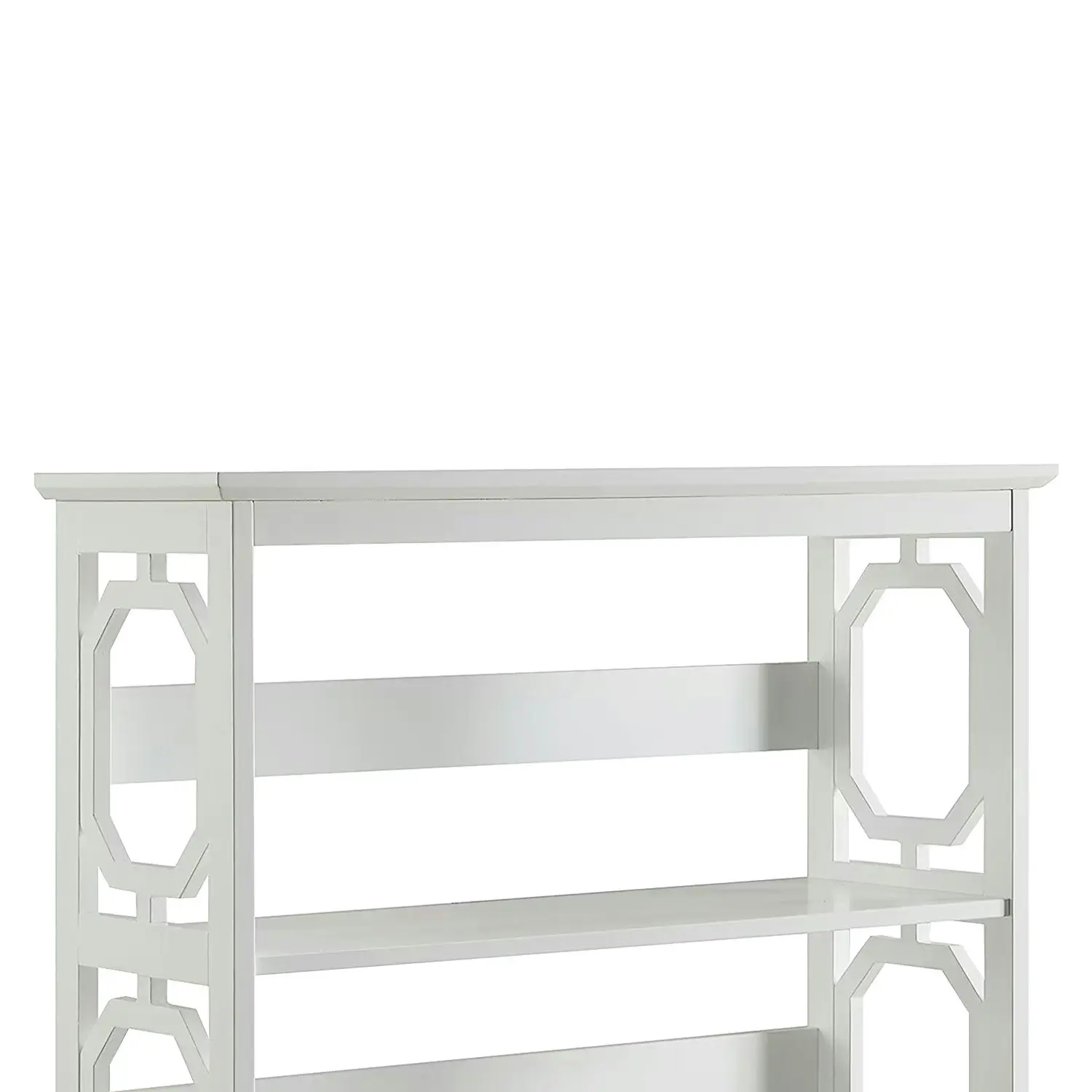 Sarantino Laurel 3-Tier Bookshelf Display Rack- White