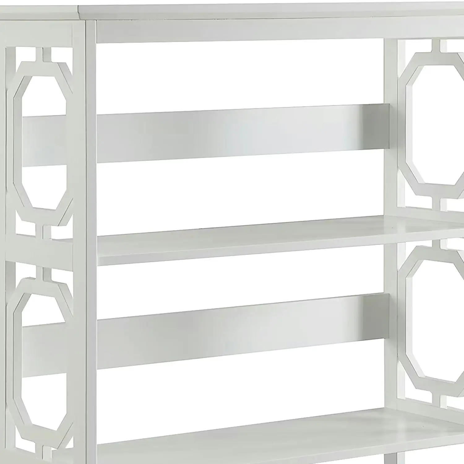 Sarantino Laurel 3-Tier Bookshelf Display Rack- White