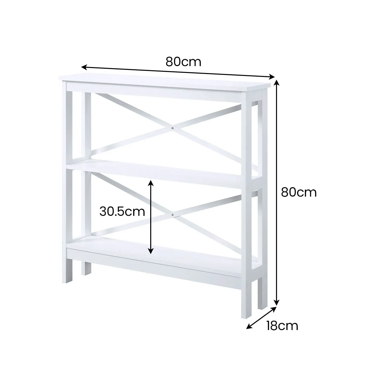 Sarantino Faustine Thin Cross Console Table