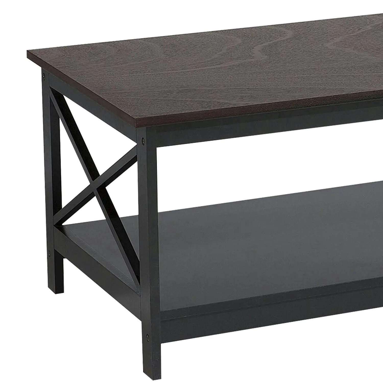 Sarantino Irene Black Cross Coffee Table