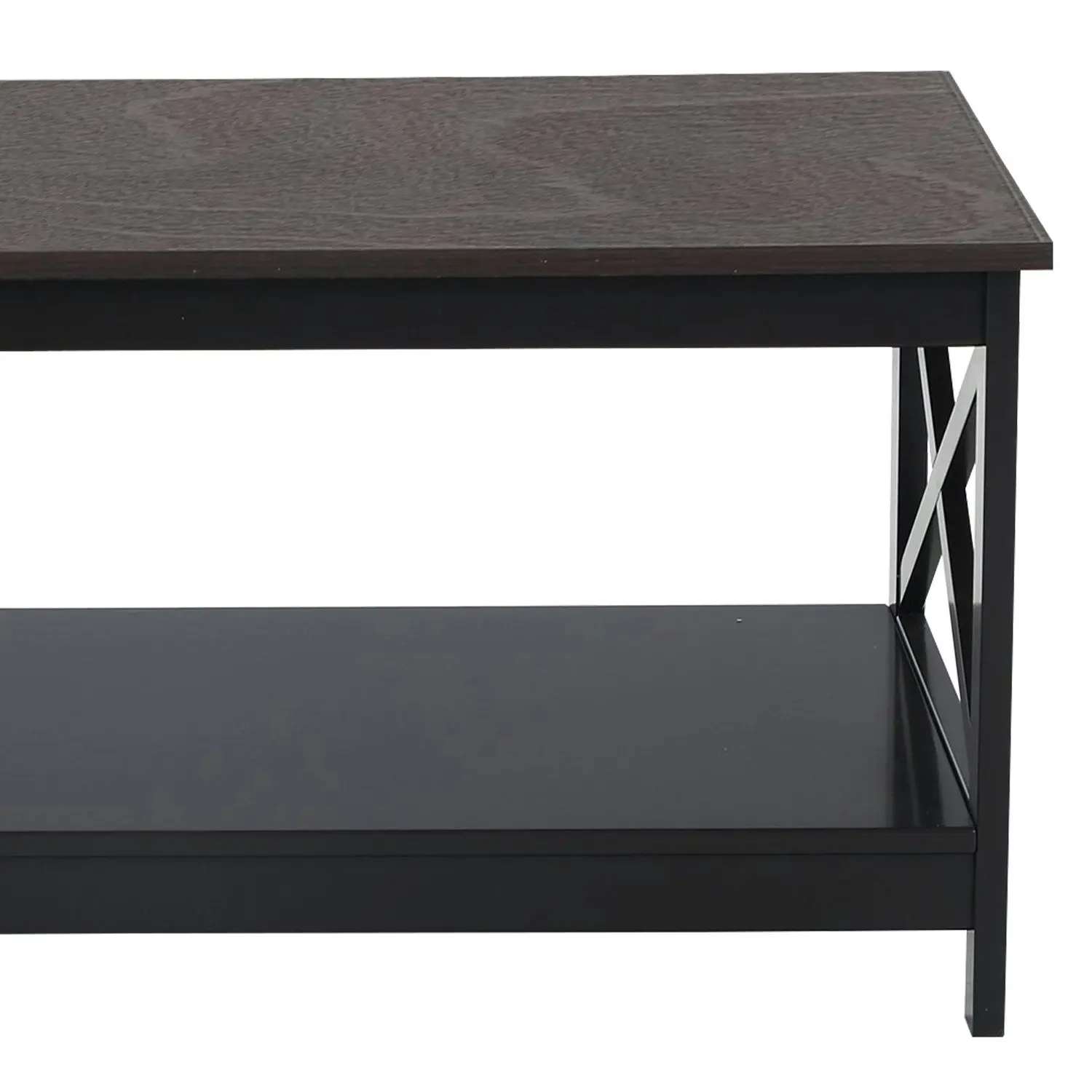 Sarantino Irene Black Cross Coffee Table