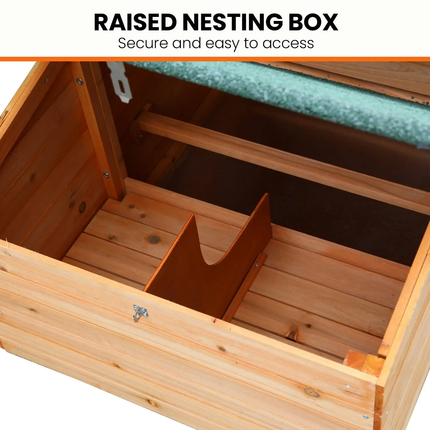 Furtastic Large Wooden Chicken Coop Rabbit Hutch Nesting Box Fir Wood