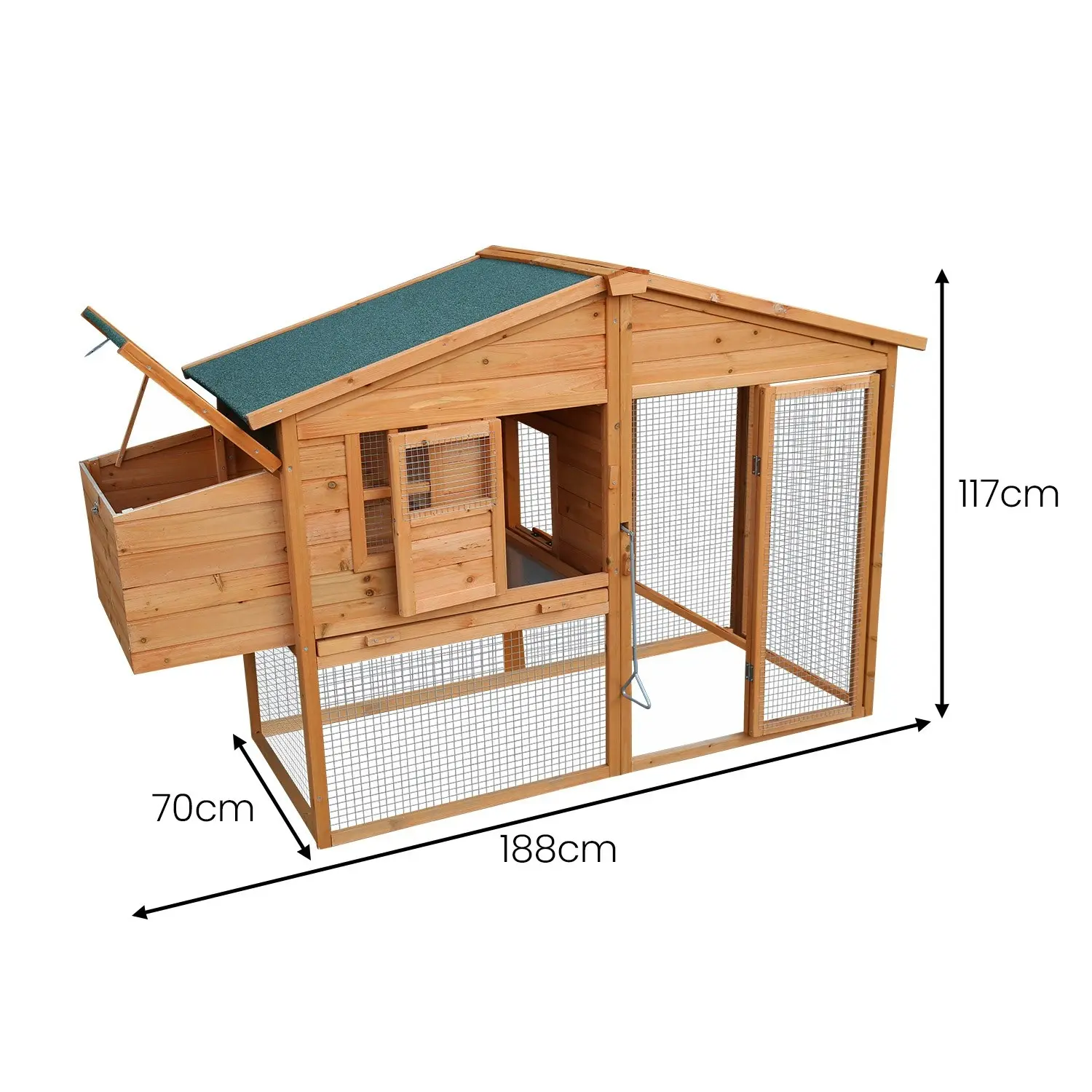 Furtastic Large Chicken Coop & Rabbit Hutch With Ramp