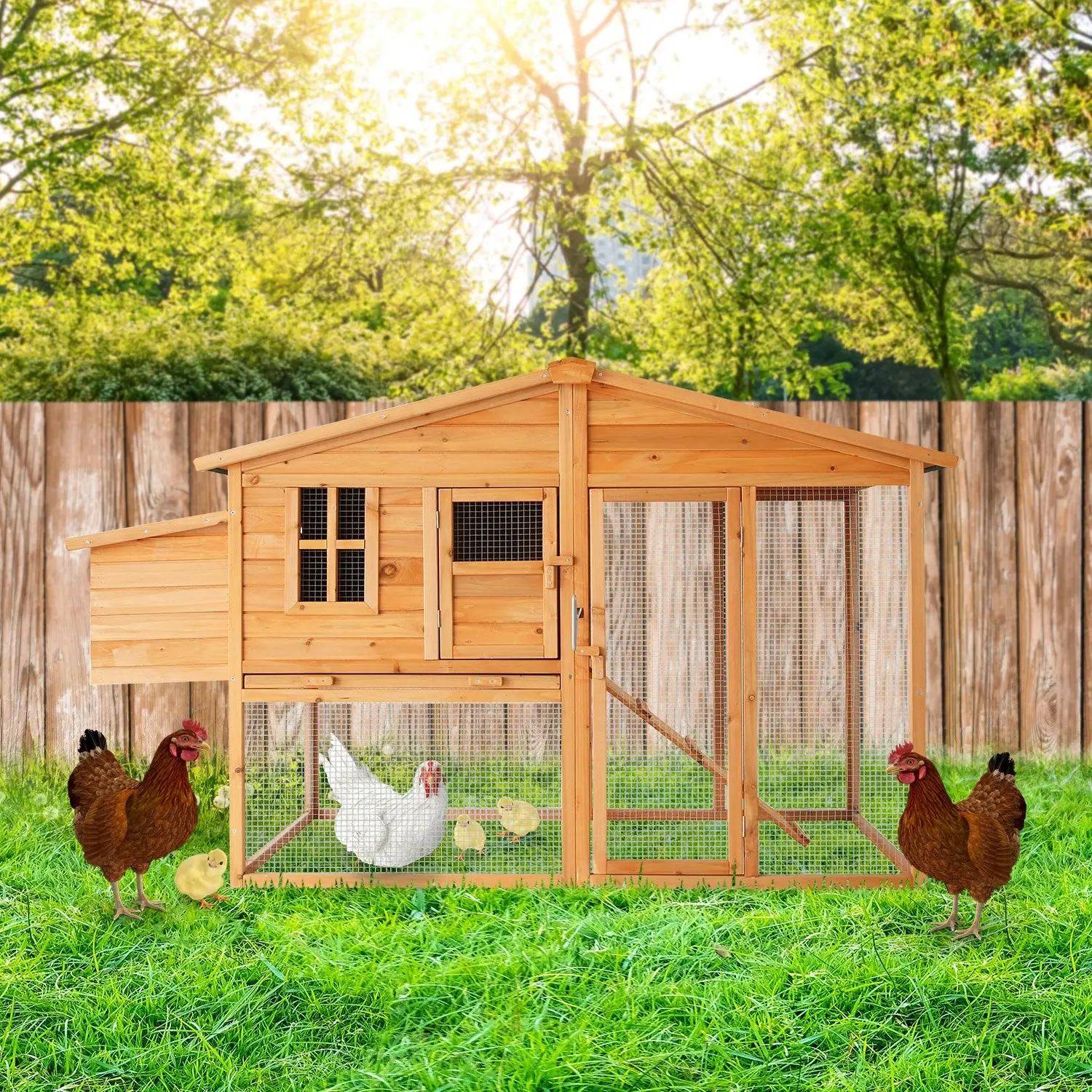 Furtastic Large Chicken Coop & Rabbit Hutch With Ramp