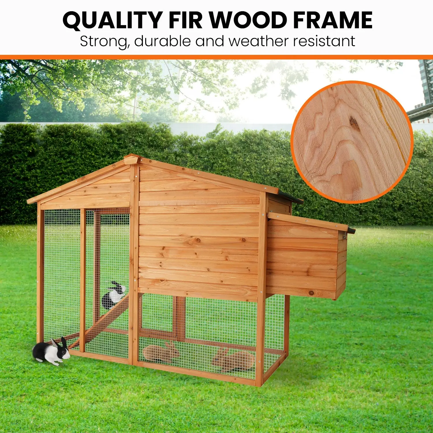 Furtastic Large Chicken Coop & Rabbit Hutch With Ramp