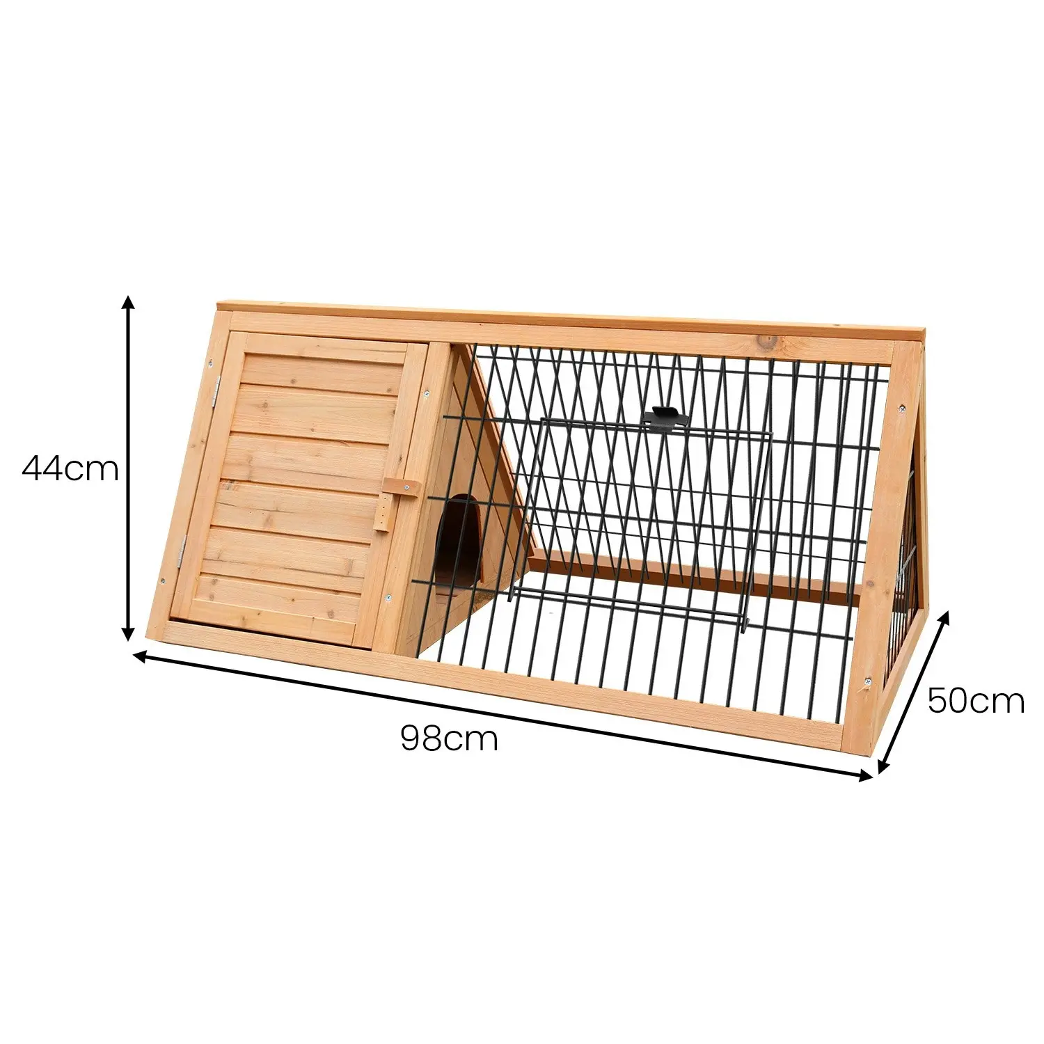 Furtastic Triangle Wooden Rabbit Hutch