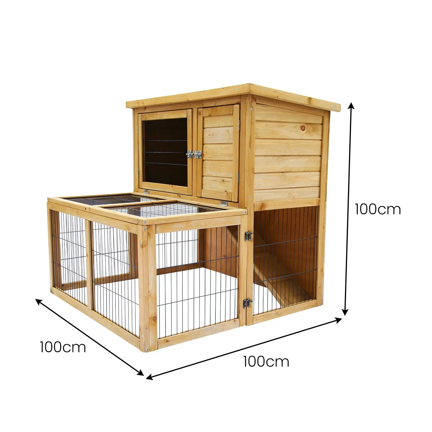 Furtastic 2-Storey Chicken Coop & Rabbit Hutch With Large Run