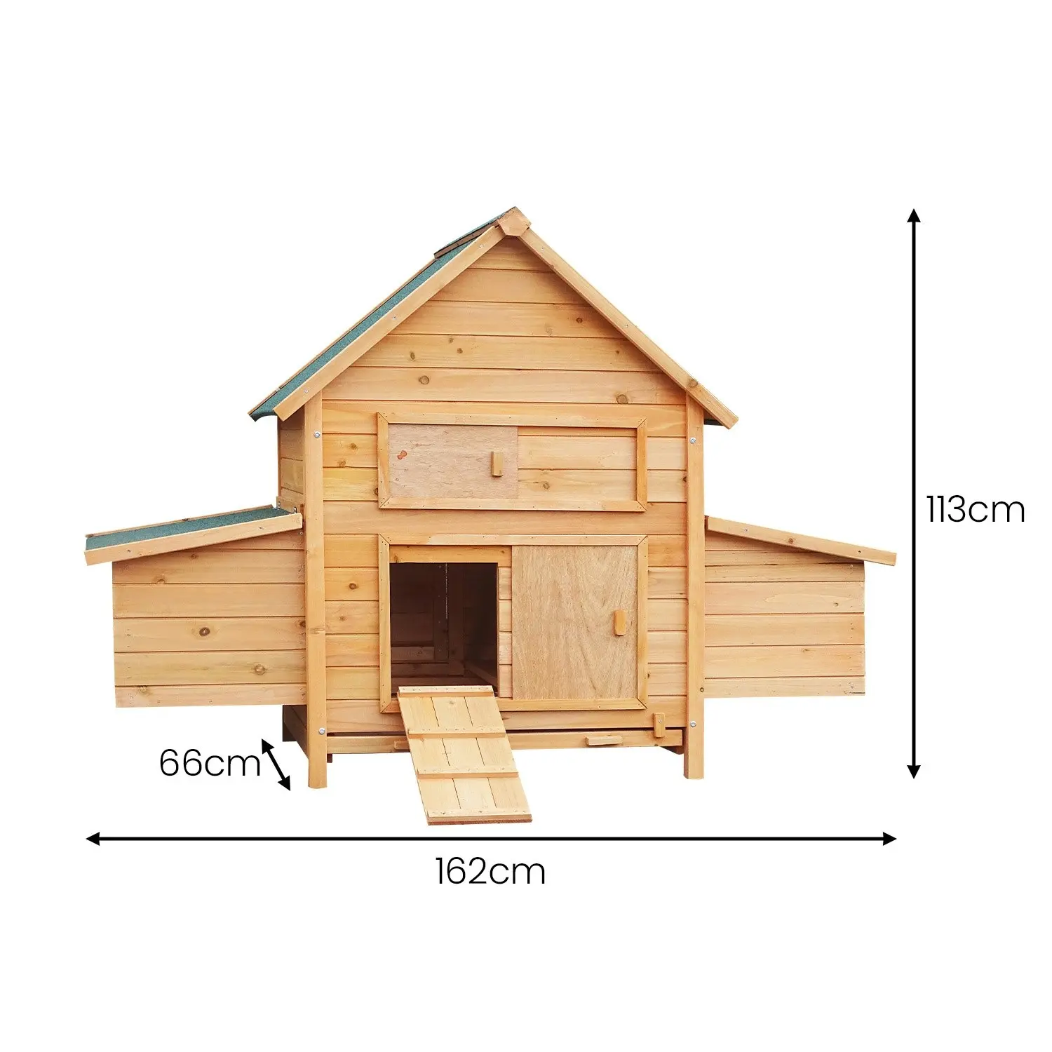 Furtastic Wooden Chicken Coop & Rabbit Hutch With Ramp Nesting Boxes