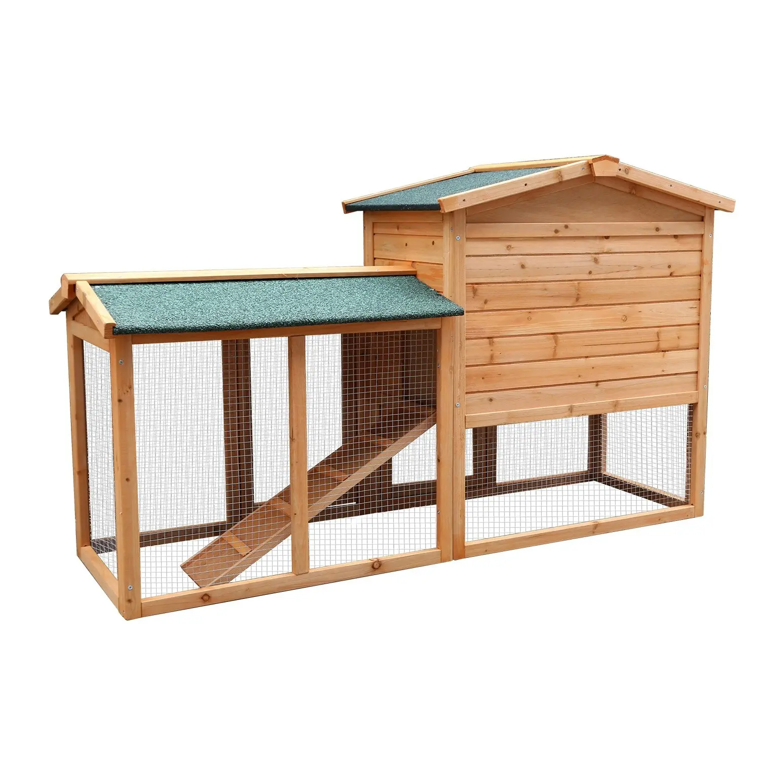 Furtastic Large Wooden Chicken Coop & Rabbit Hutch With Ramp