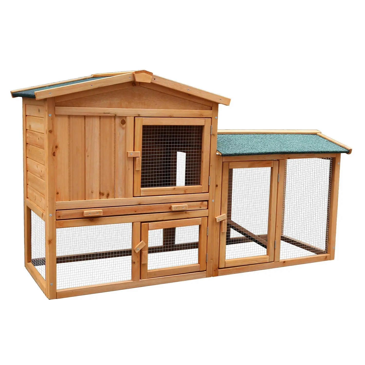 Furtastic Large Wooden Chicken Coop & Rabbit Hutch With Ramp