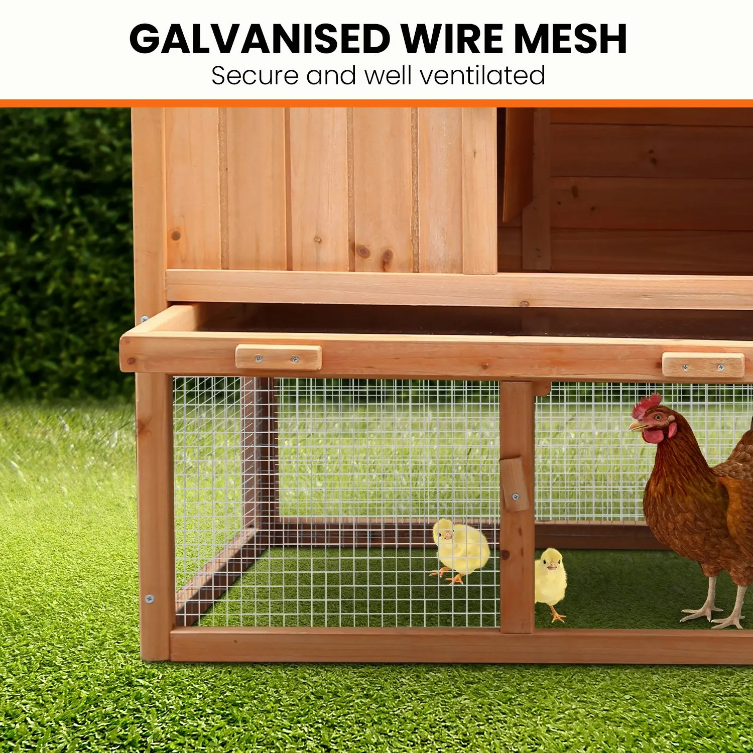 Furtastic Large Wooden Chicken Coop & Rabbit Hutch With Ramp