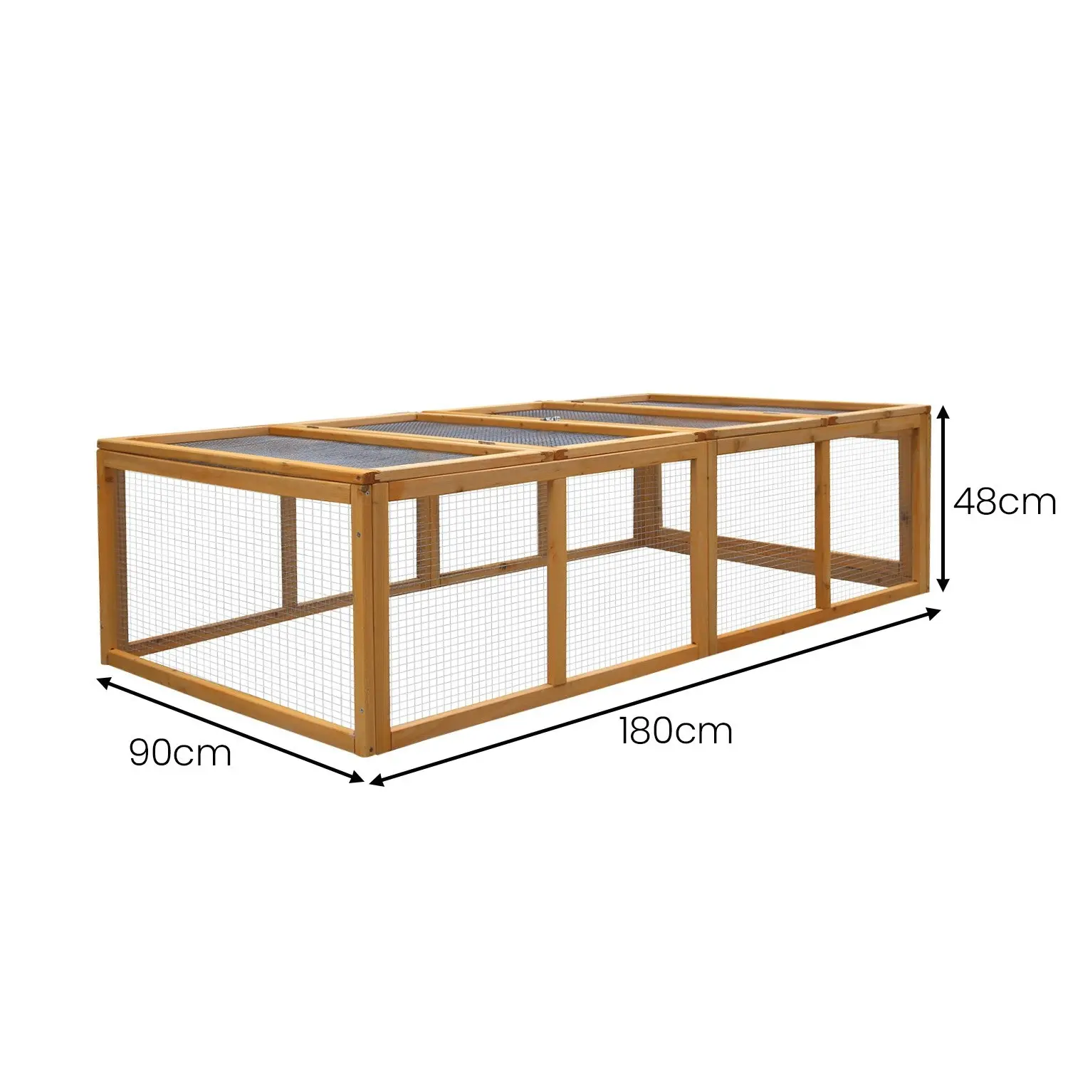 Furtastic Rectangular Wooden Chicken Coop & Rabbit Hutch