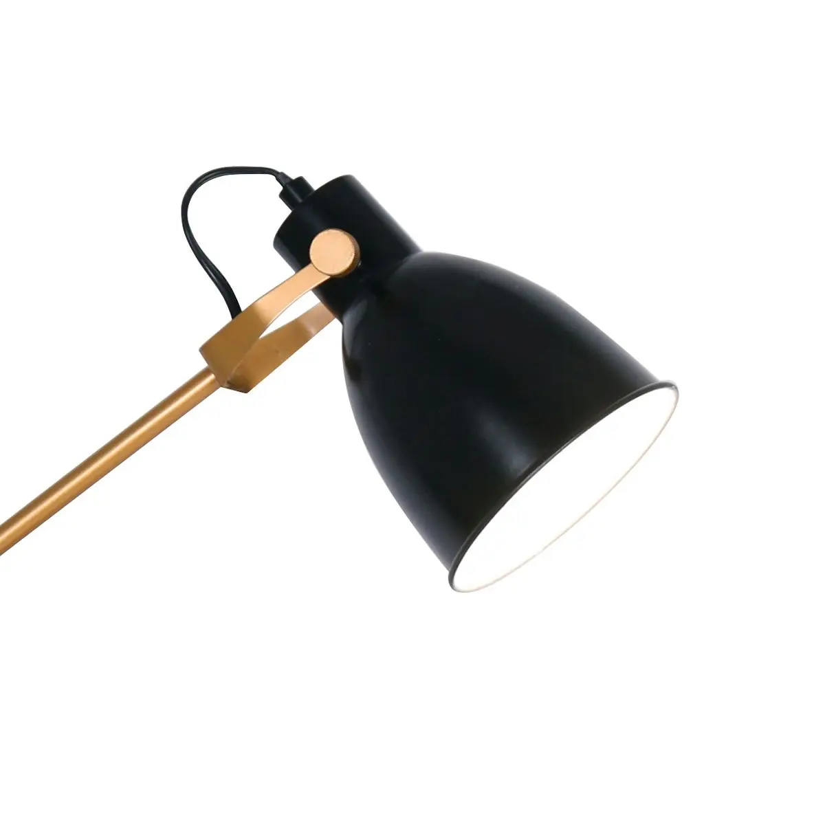 Sarantino Adjustable Metal Table Lamp in Black and Gold