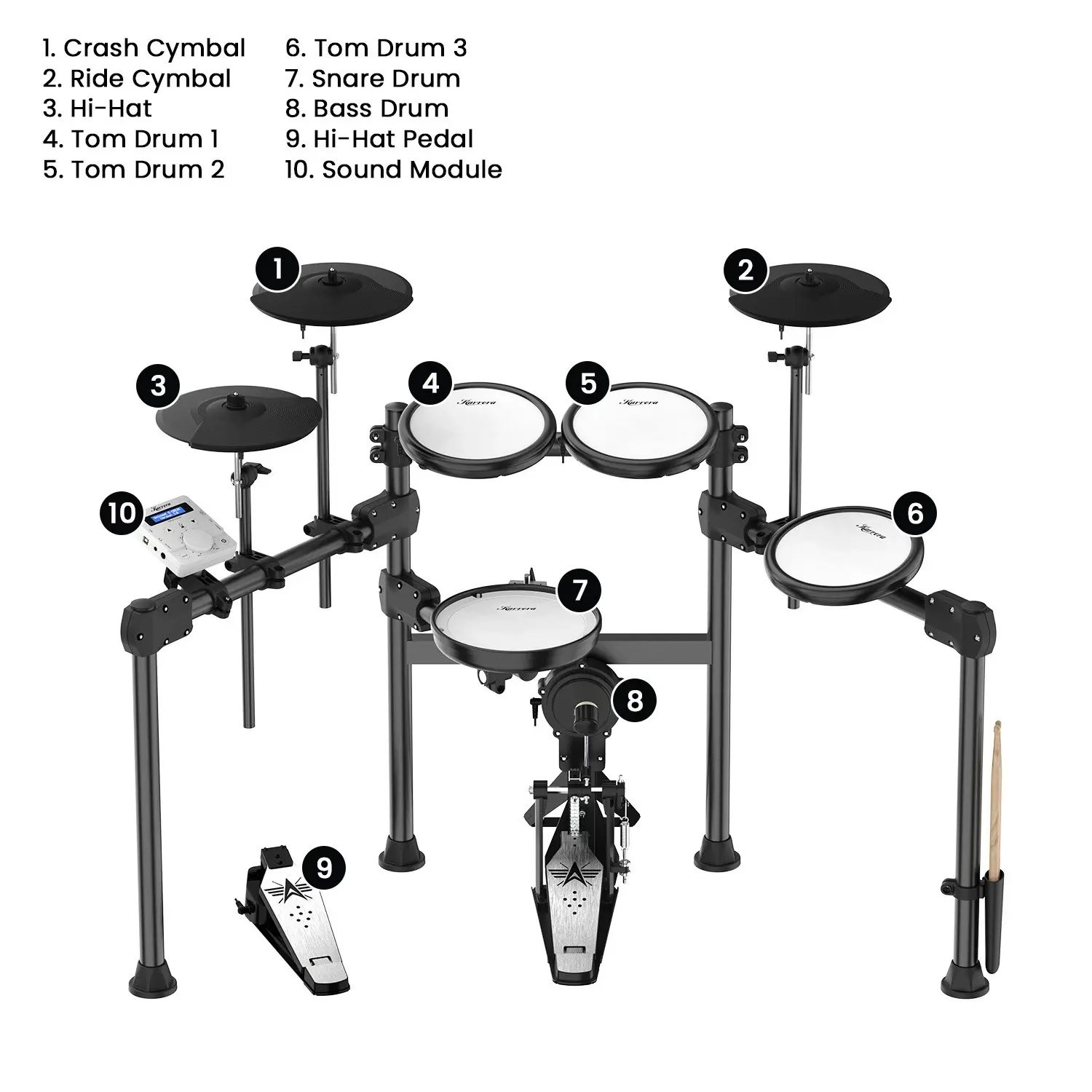 Karrera X23 9-Piece Electronic Drum Kit